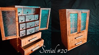 Serial #20 | Curly Sycamore, 14Drawer Small Parts Hardware  Cabinet