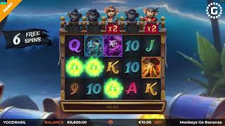 Monkeys Go Bananas MultiMax by Yggdrasil Slot Features | GamblerID screenshot 1