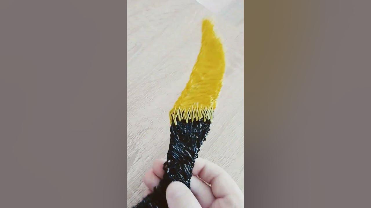 сделал керамбит голд из 3D ручки - YouTube