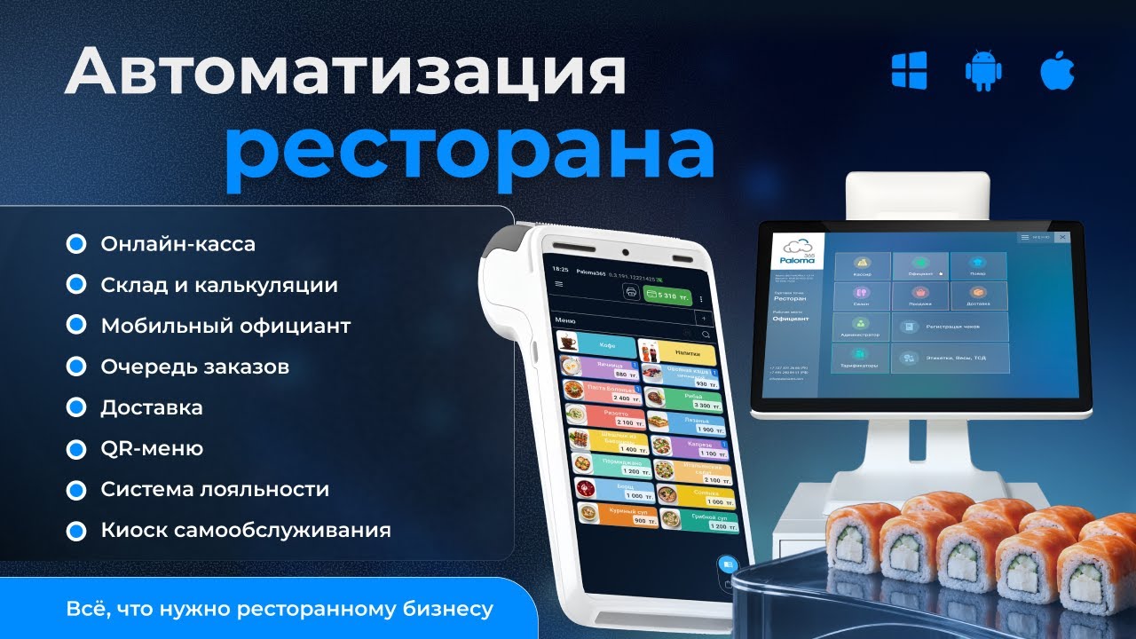 Кофейне мен мейрамханада Paloma365 жұмысының демонстрациясы