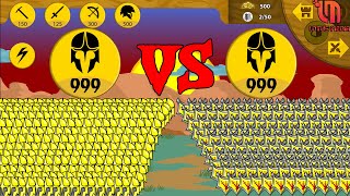 999 GOLDEN SPEARTON VS 999 GOLDEN SPARTAN | STICK WAR LEGACY - KASUBUBKTQ