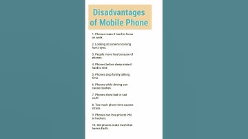10 lines essay on Disadvantages of Mobile Phone / #Mobile / Disadvantages of mobile easy /  #Short