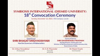 18th Convocation Ceremony of the Symbiosis International (Deemed University) held on 12th Dec 2021.