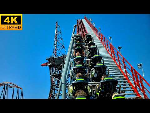 Siren's Curse Back Row POV 4K 60 fps ALL NEW Roller Coaster at Cedar Point Sandusky, Ohio
