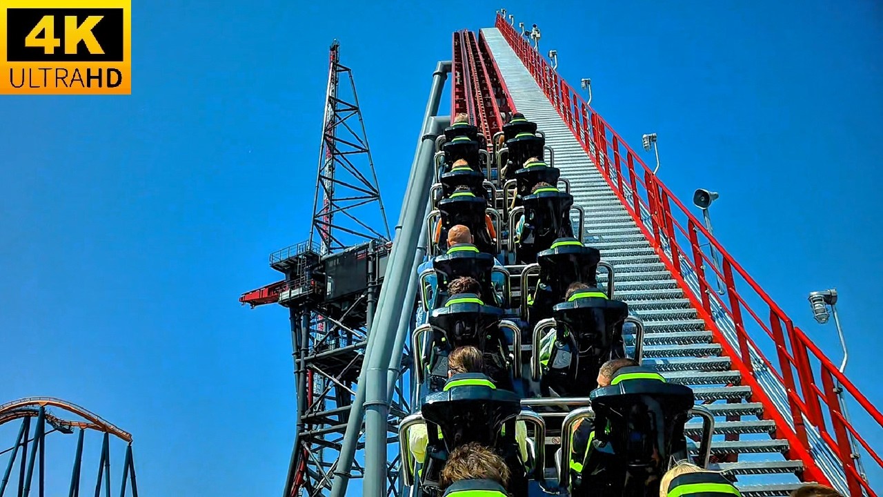 Siren's Curse Back Row POV 4K 60 fps ALL NEW Roller Coaster at Cedar Point Sandusky, Ohio