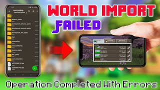 How To Import Worlds/Shaders In Minecraft Mobile 📲| Operation Completed With Errors Problem Solution screenshot 5