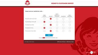 Wendy's Customer Satisfaction Survey
