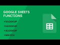 Stop struggling with formulas!! | Learn VLOOKUP, HLOOKUP, XLOOKUP and MATCH in Google Sheets!