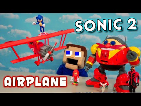 Sonic the Hedgehog 2 Movie Tornado Airplane & Dr. Robotnik Robot ATTACK!! Jakks Toys & Playset