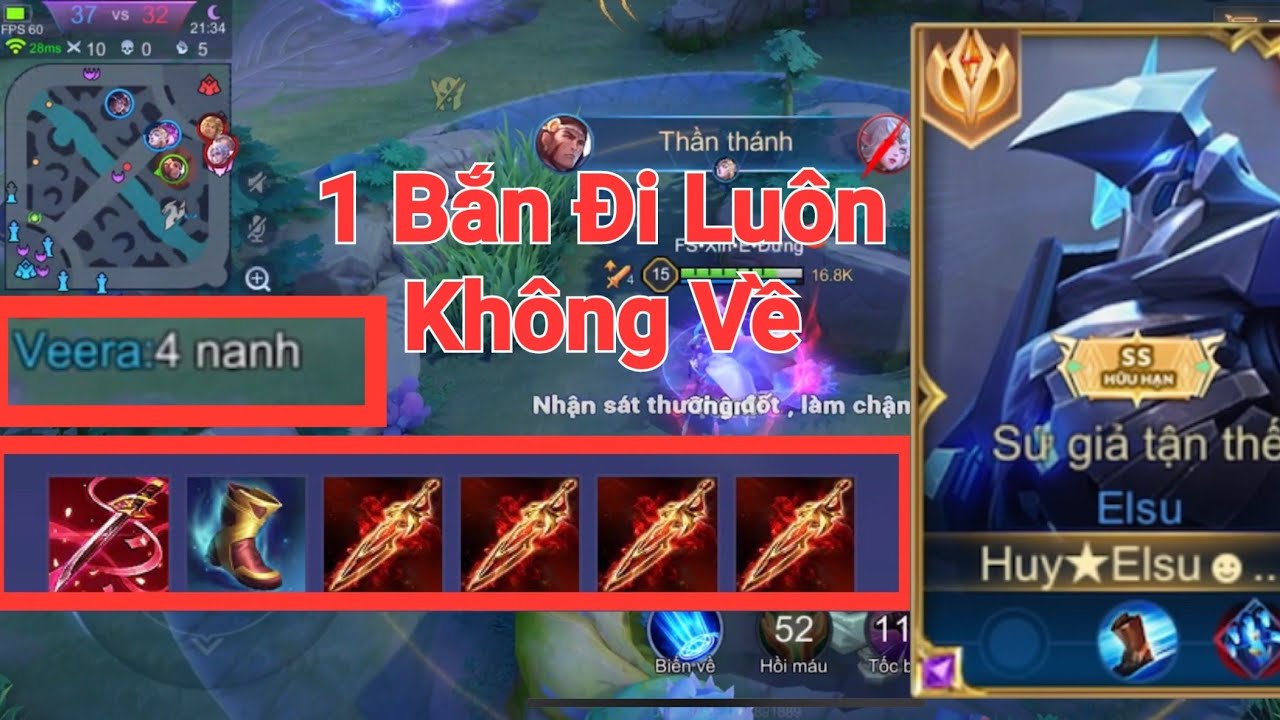 Đồng Đội Sốc Nặng Khi Thấy Elsu Lên 4 Nanh Fenrir Bắn 1 Cái Héo Luôn 1 Bé |Liên Quân Mùa 2|