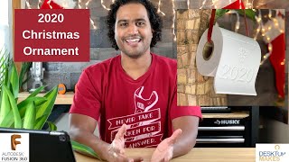 Design and 3D print a 2020 Christmas Ornament in Fusion 360