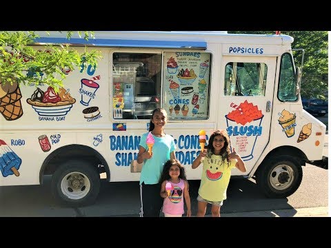 Kids Buying Ice Cream from the Ice Cream Truck Pretend Play video