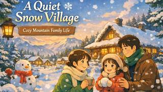 A Quiet Snow Village ❄️ | Ghibli-Inspired Mountain Family Life | Cozy Winter Moments screenshot 2