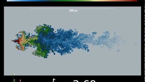 Passively advected tracer marking the initial cloud