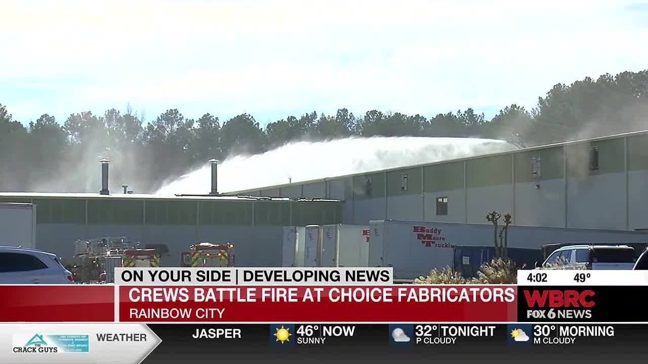 Crews battle fire at Choice Fabricators in Rainbow City YouTube