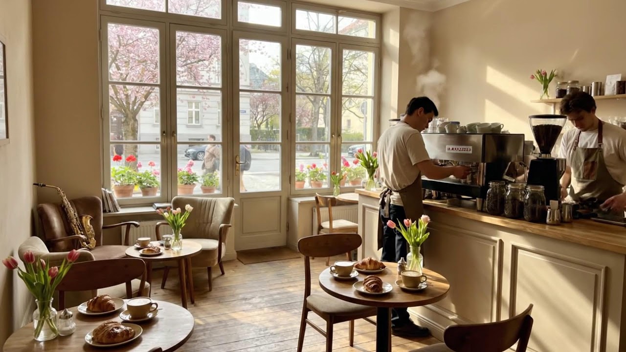 春の朝のためのソフトジャズ 🌸☕ 穏やかで居心地の良い