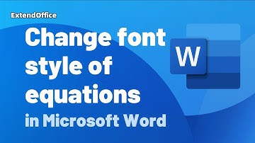How to change font style of equations in Word?