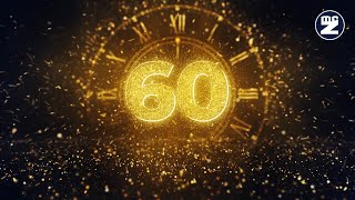 🥂 60s New Year Countdown 2026 • Luxury Cinematic Gold Clock Timer for Midnight