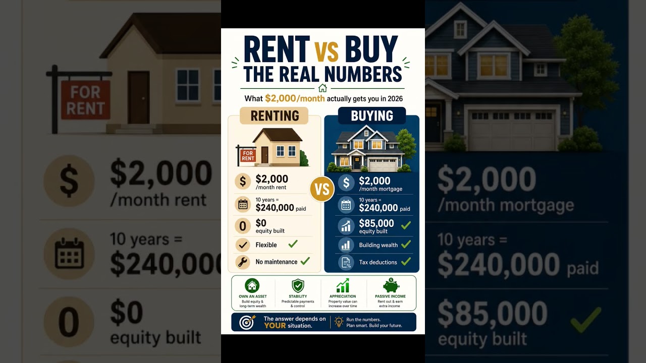 'Rent Vs Buy' ! | #rent #buy #money #property #realestate #wealth #rich #business #finance #shorts