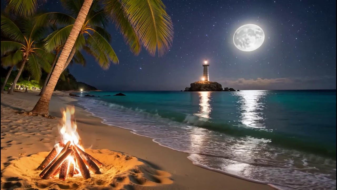 🌴 Healing Ocean Ambience on a Tropical Island Maldives with Soothing Paradise & Waves for Relaxation