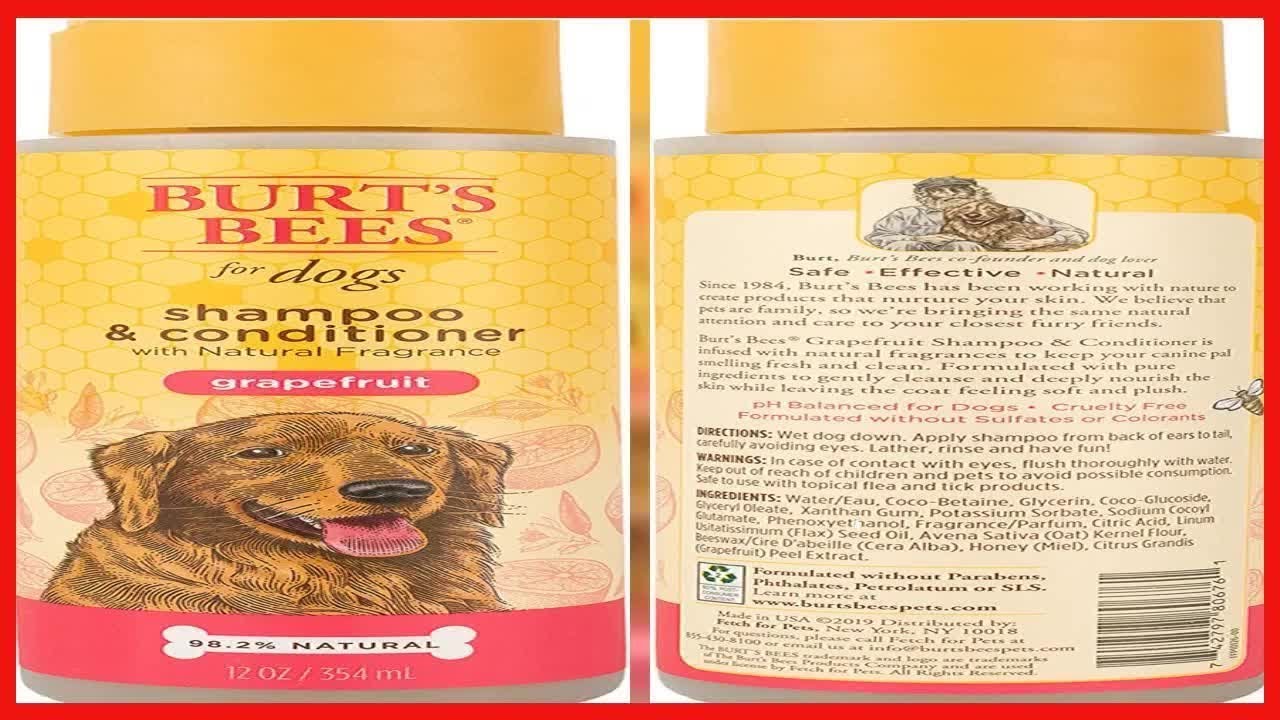 Burt's Bees for Dogs Shampoo & Conditioner with Natural Grapefruit Fragrance 2in1 Dog