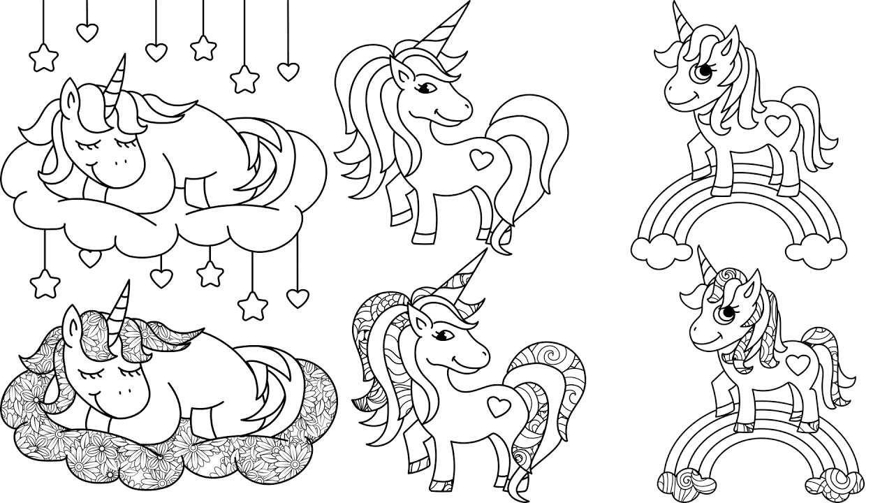 Download Unicorn Coloring Images Color Me Positive Plr
