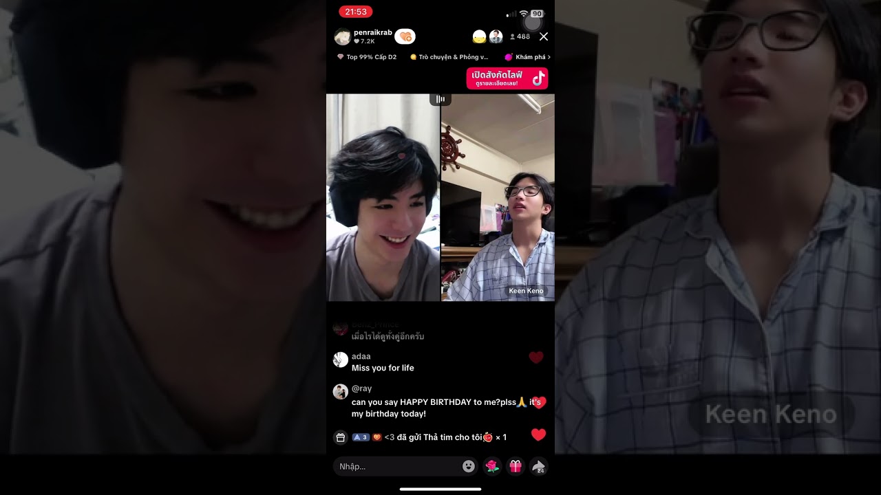 250915 || live tiktok @sea_ta_lay w/ @keen_keno