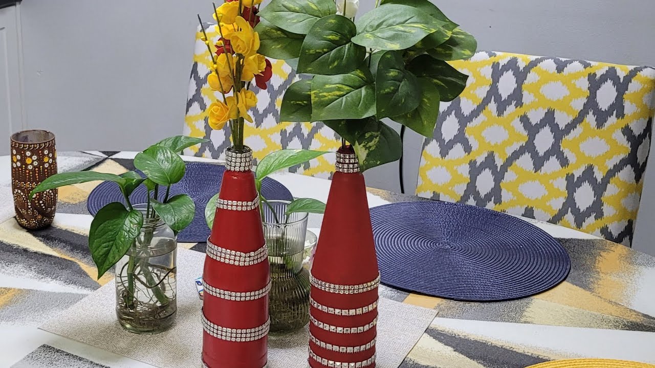 Diy with glass bottle Don't worry about throwing out your glass