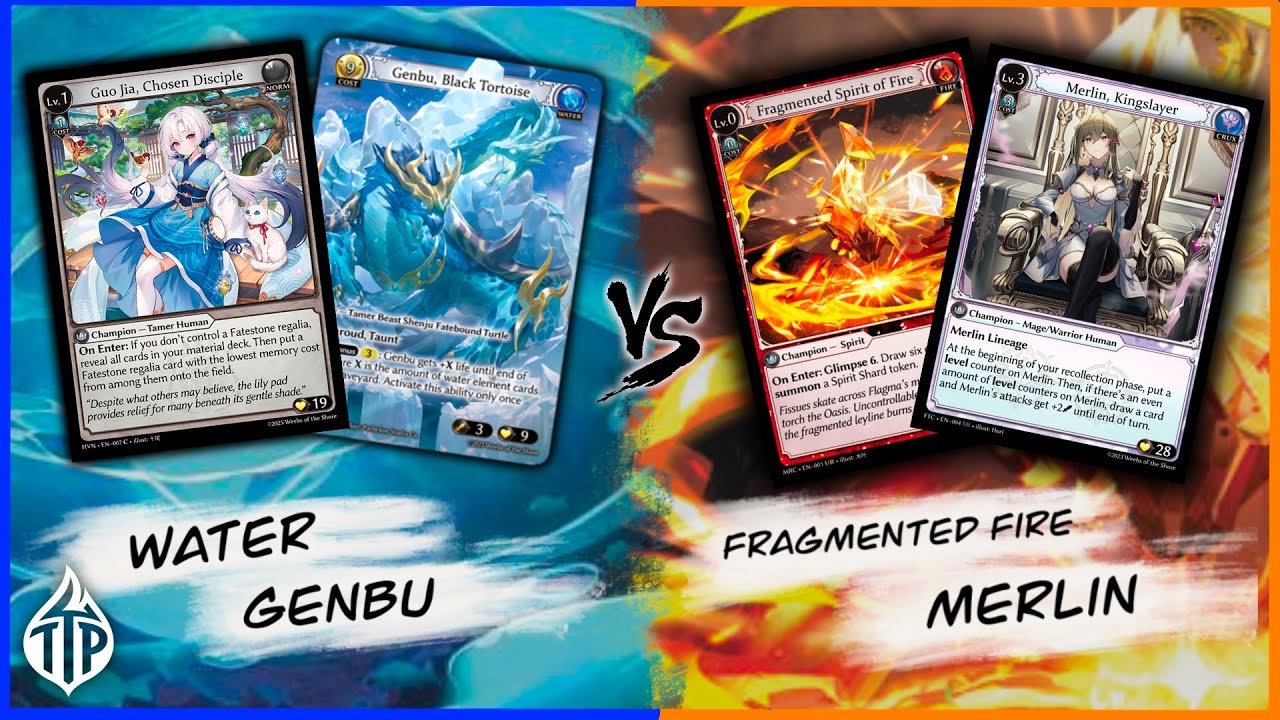 Water Genbu VS Fragmented Fire Merlin | Grand Archive Gameplay