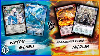 Water Genbu Vs Fragmented Fire Merlin  Grand Archive Gameplay
