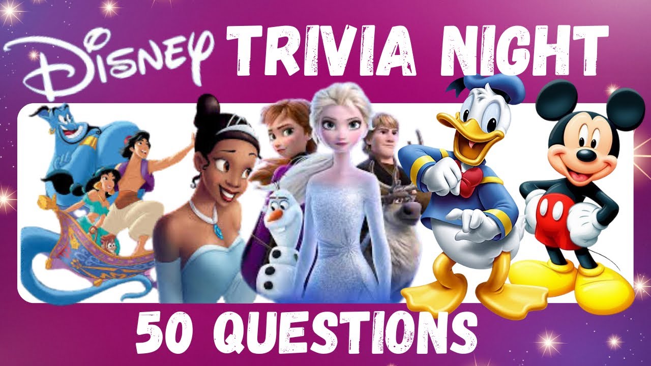 DISNEY TRIVIA NIGHT| 50 DISNEY QUESTIONS| QUIZ| QUIZ PINNACLE