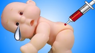 Игра в Дочки Матери видео с куклой Пупсик Игрушки для девочек Развивающие мультфильмы для детей