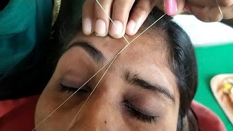 Perfect shape of eyebrows threading/ Arch shape of eyebrows threading/ Threading eyebrows tutorial