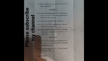 Igu, mdu question paper BA maths 6th sem subject - Linear Algebra please subscribe my channel, like