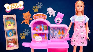 Satisfying With Unboxing Barbie Pet Shop Asmr