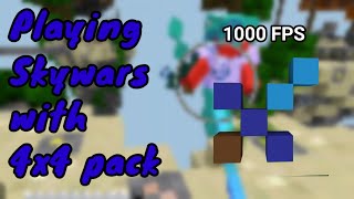 Playing Skywars with 4x4 pack |1000 fps in Skywars screenshot 5