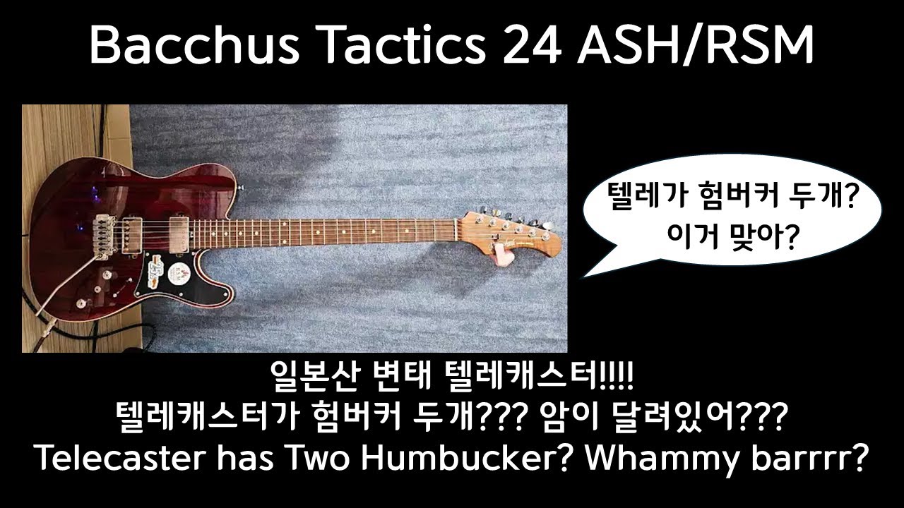 Review] Bacchus Tactics 24 ASH - 일본산 변태 텔레캐스터? - YouTube