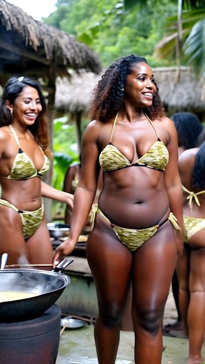 Village Curvy Queen Cooking in Bikini – Part 1 #BikiniQueens #CurvyAndProud #VillageBeauty #BBW