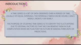 CHAPTER 7 TIME SERIES DATA ANALYSIS