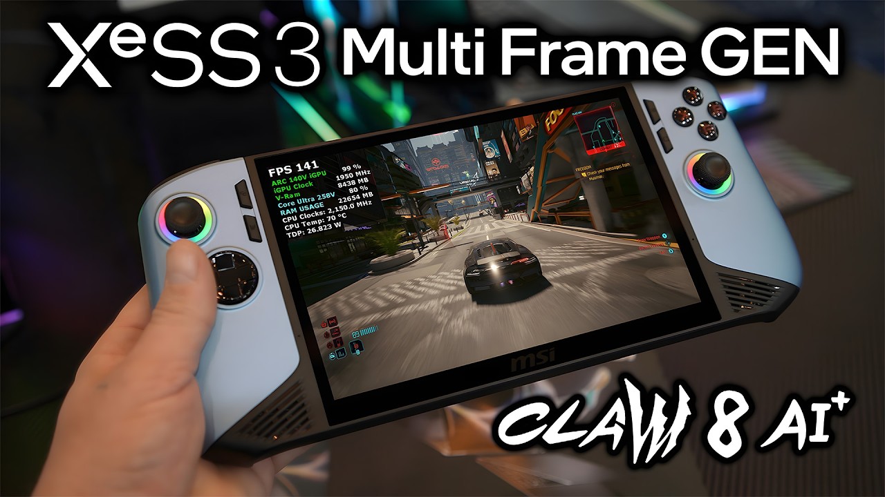 XESS 3 Multi Frame Gen On MSI Claw 8 AI はマジやばい : r/LegionGo