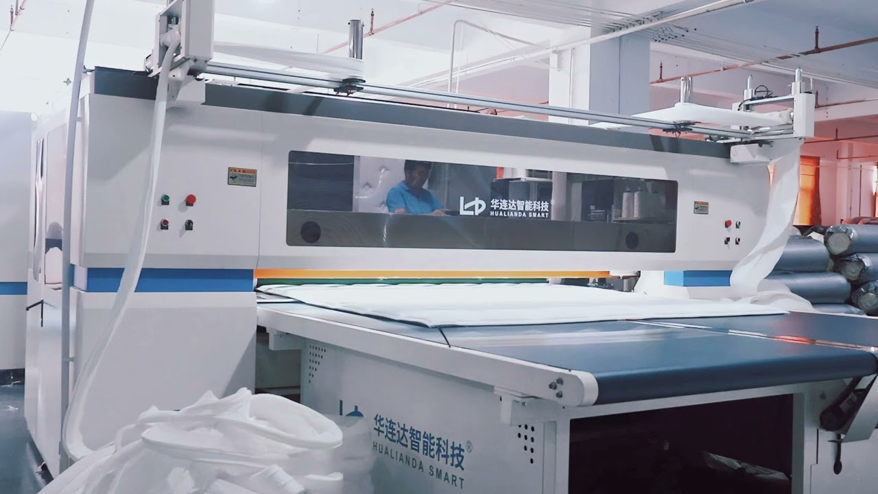 Hualianda Customer factory（multi-needle quilting machine+four side hemming machine+stacking machine）