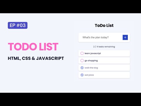 Create a ToDo List Project with Javascript