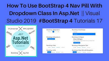 How to use bootstrap4 navpillwithdropdown classinasp.net||visualstudio 2019 #bootstrap4 tutorials 17