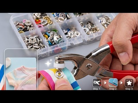 How to use press button machine/How to attach press buttons/Snap Buttons/Button Plier tool Review