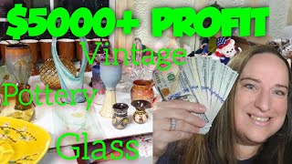 Antique Vintage Glass Pottery and Collectible Estate Auction Haul HIGH PROFIT