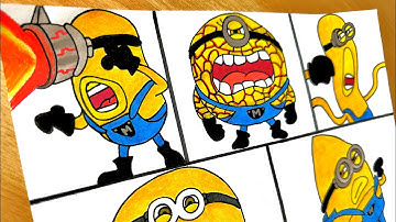 Drawing MEGA MINIONS from DESPICABLE ME 4!