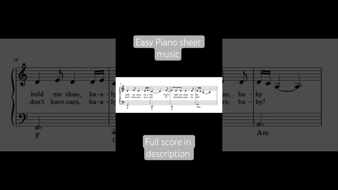 Piano sheet music - Full score  