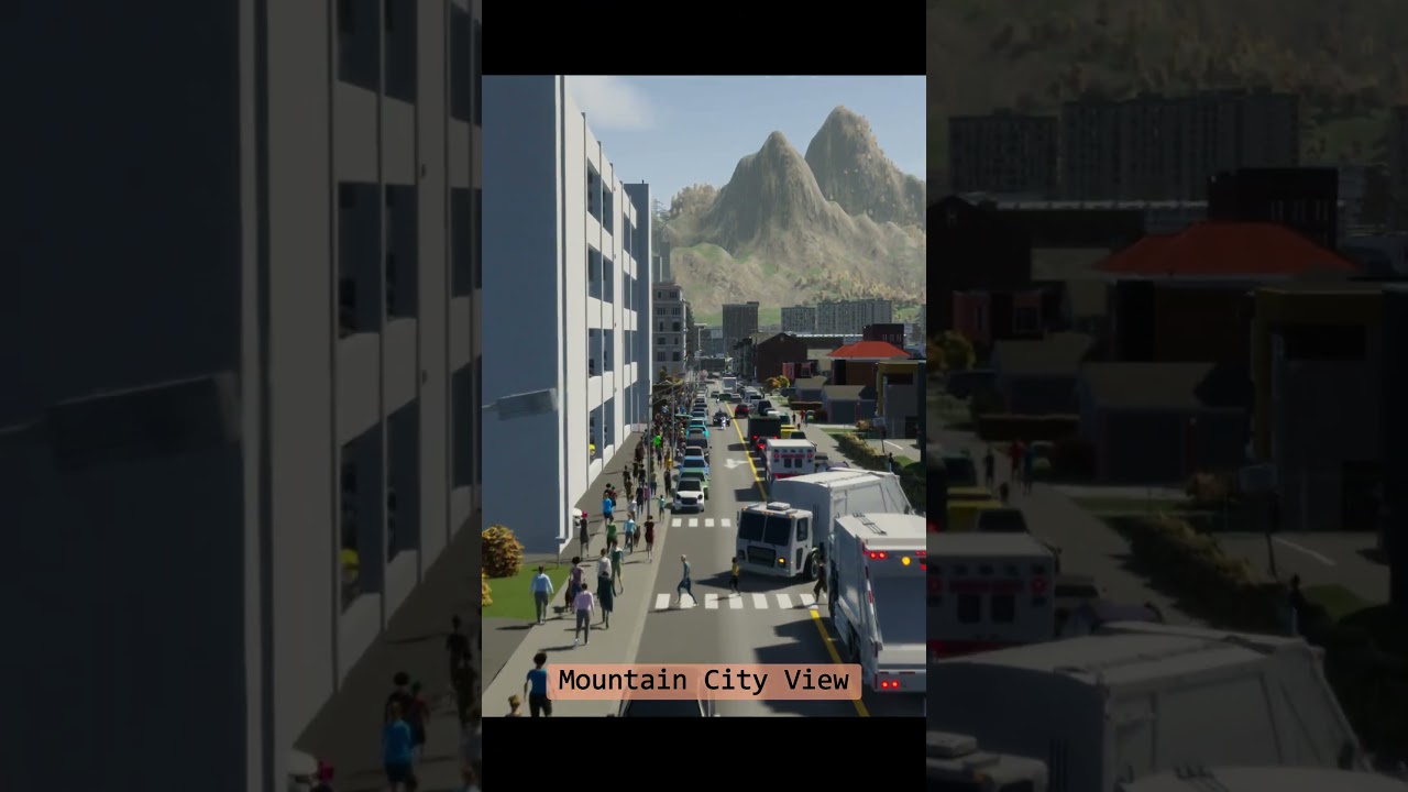 Cities Skylines 2: Stunning Mountain City View | 