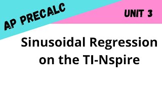 Sine Regression on TI-Nspire