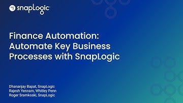 Finance Automation: Automate Key Business Processes with SnapLogic